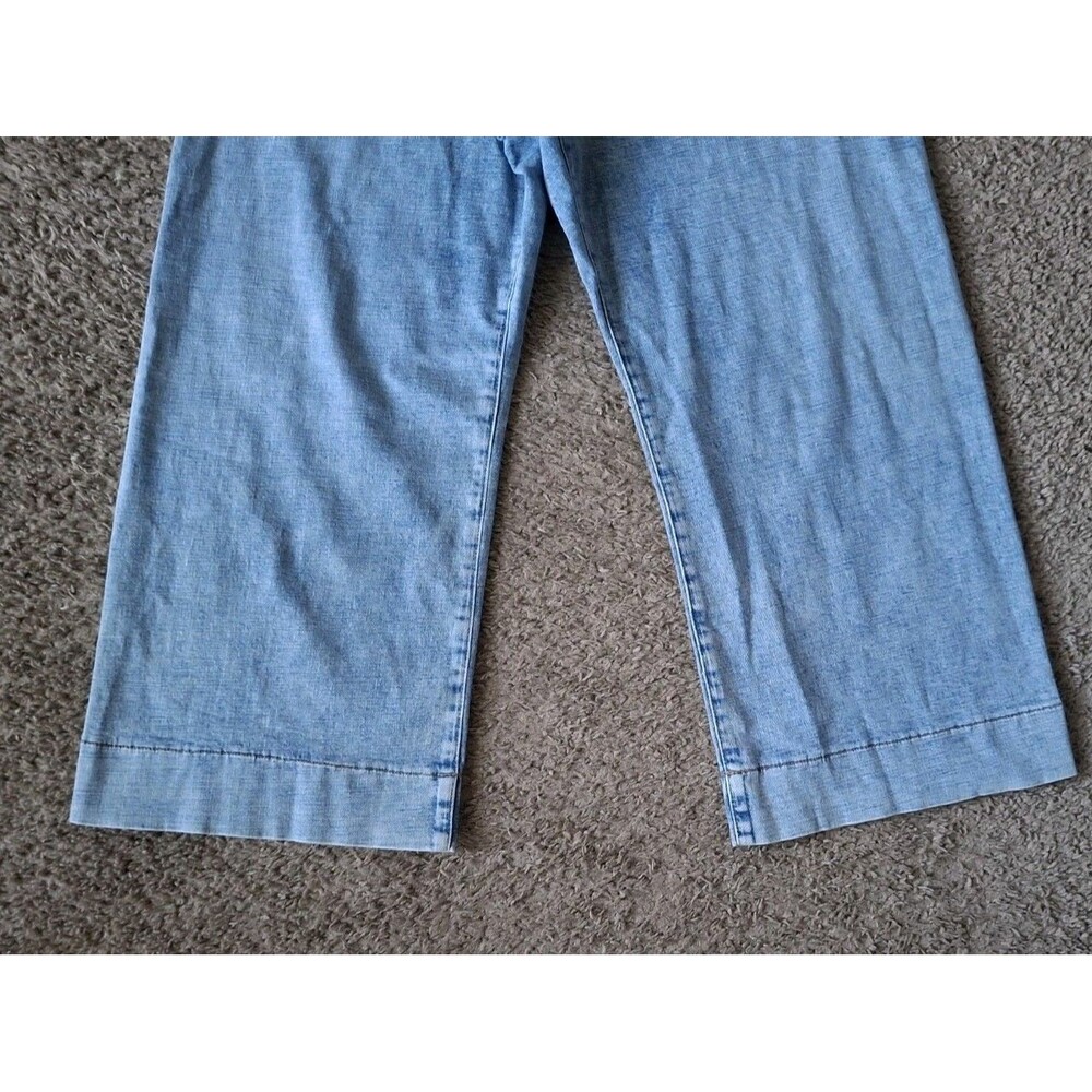 Lauren Conrad Super High Rise Wide Leg Denim Jeans Womens Sz 16 Front Pockets - Picture 6 of 8